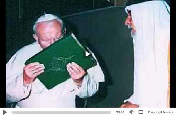 John Paul II kissing the Koran